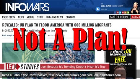 Fake News No Un Plan Revealed To Flood America With 600 Million