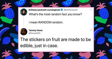 people are sharing the most random fun facts they know 33 tweets