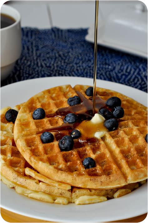 Whisk the two eggs into the milk until well combined. Easy Waffles Recipe — Dishmaps