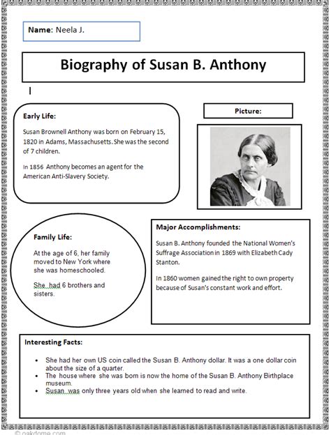 Biography Research Finished Example Biography Graphic Organizer