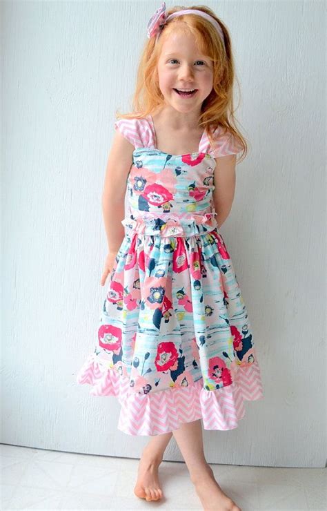 Girls Twirl Dress Summer Dress Aqua And Pinkfancy Special Occasion
