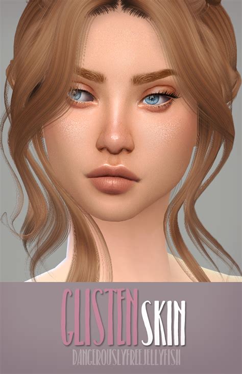 Dfj Glisten Skin Face Only Male And Female Human And The Sims 4 Skin