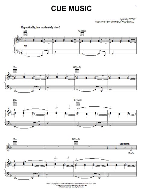 Cdrwin first introduced cue sheets. Cue Music Sheet Music | Stew | Piano, Vocal & Guitar (Right-Hand Melody)