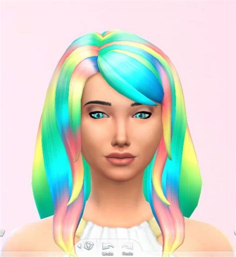 Stars Sugary Pixels Rainbow Hairstyle Sims 4 Downloads