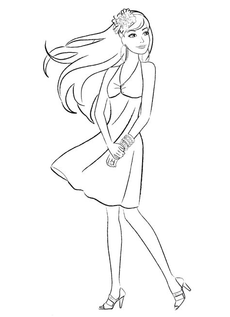 Printable Rockstar Barbie Coloring Pages