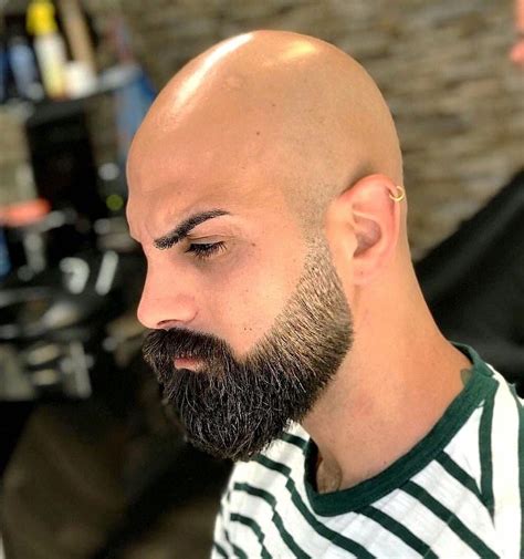 Cut the hair on top. stop losing hair #stopbalding | Bald with beard, Beard ...