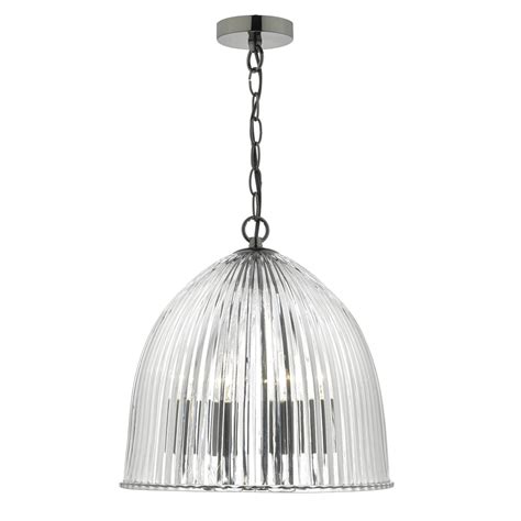Find this pin and more on harveys bathroom ideas by harvey r. Dar USH0332 Usher Three Light Ribbed Glass Pendant
