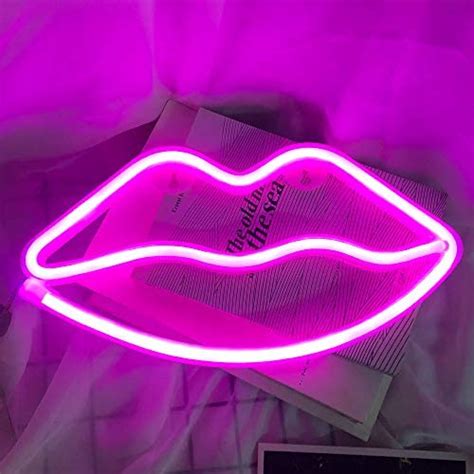 Wholesale Lip Shape Neon Signs For Wall Decorusb Or Battery Decor Led