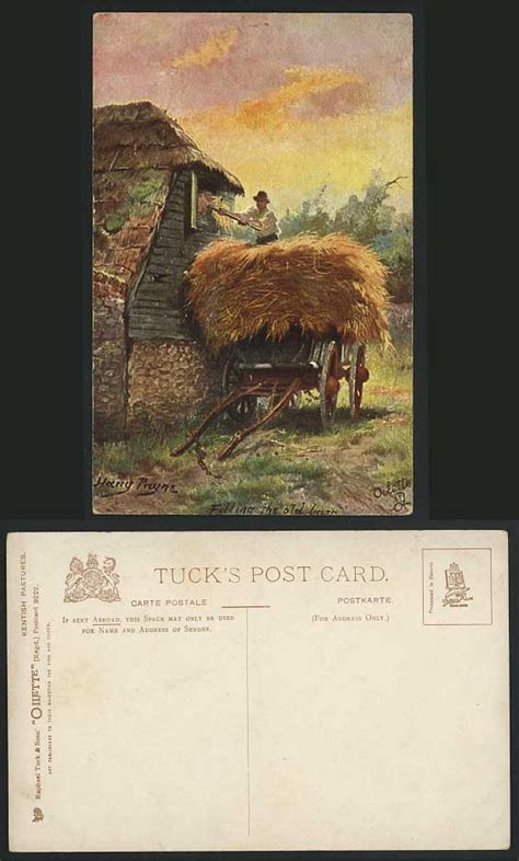 Harry Payne Filling Old Barn Kentish Pastures Postcard For Sale