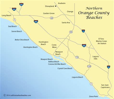 Map Of Orange County Beaches Yahoo Search Results Northern