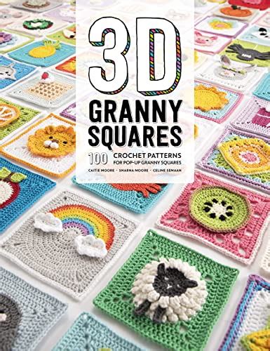 3d granny squares 100 crochet patterns for pop up granny squares ebook semaan celine amazon