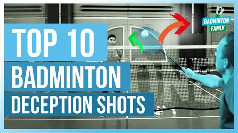Top 10 Badminton Deception Trick Shots Badminton Famly Youtube