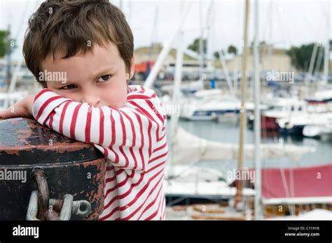 Little Boy Sulking Portrait Stock Photo Alamy