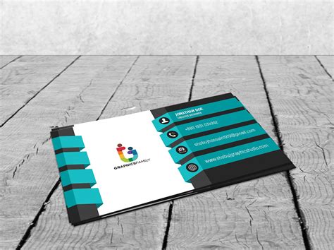 3d printing business cards can be a great way to advertise your company with a unique, creative flair. 3D Creative Designer Business Card Template - GraphicsFamily