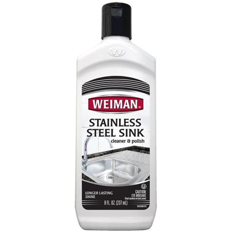 If your sink is clean but covered in dull white spots, dip a soft cloth in white vinegar and wipe them away.3 x research source this also works on kitchen sanitizer products with quaternary ammonia are among the most effective disinfectants for stainless steel, and should not damage your sink's. Weiman Stainless Sink Cleaner at Blain's Farm & Fleet