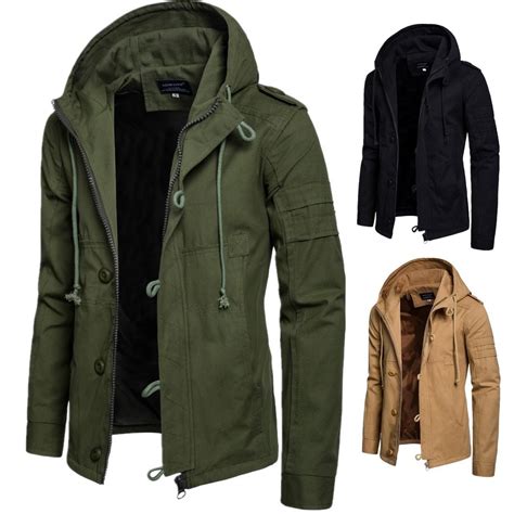 Autumn And Winter New Mens Hooded Cotton Jacket Cardigan