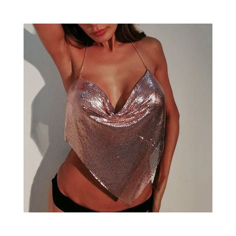 Godier 2018 Handmade Crystal Tank Top Sexy Backless Summer Beach Women
