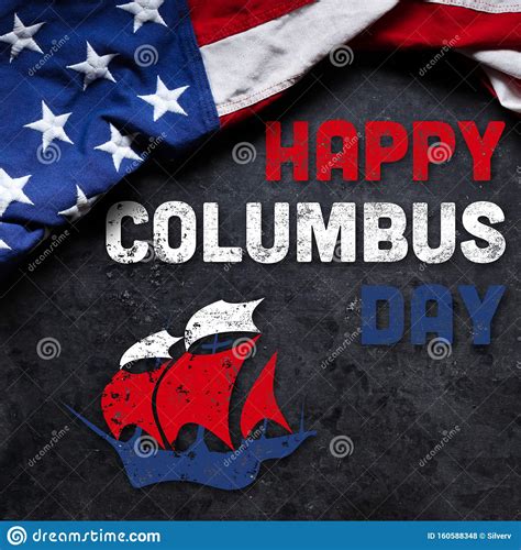 Happy Columbus Day Usa Background Royalty Free Stock Photography