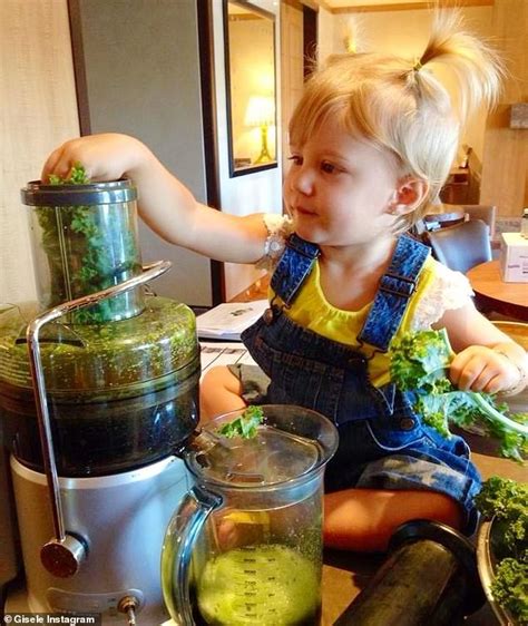 gisele bundchen shares unseen photos of her daughter vivian making green juice in the kitchen