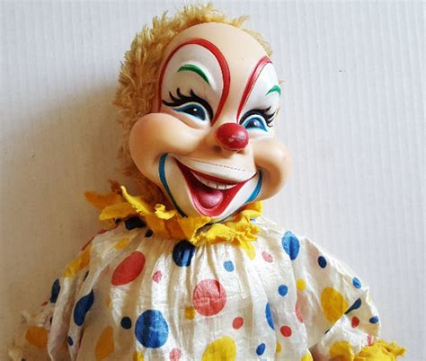 Vintage Creepy Clown Doll 1950s 21 Inches Of Complete Etsy