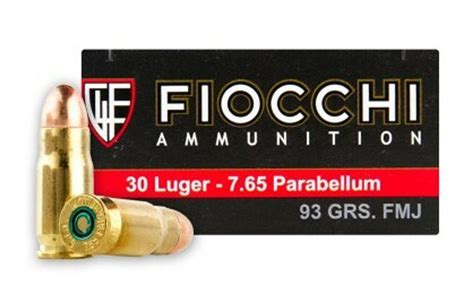 Fiocchi Ammunition 30 Luger765 Parabellum 93 Grain Full Metal