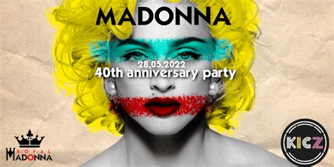 Info Madonna Th Anniversary Party Royal Madonna