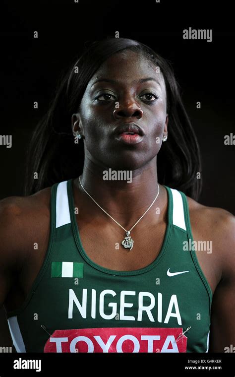 Nigerias Seun Adigun Prior To The 100m Hurdles Semi Final Hi Res Stock