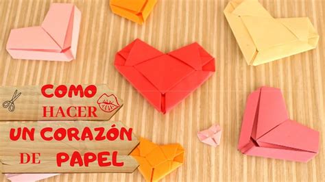 Como Hacer Corazones De Papel Origami Youtube