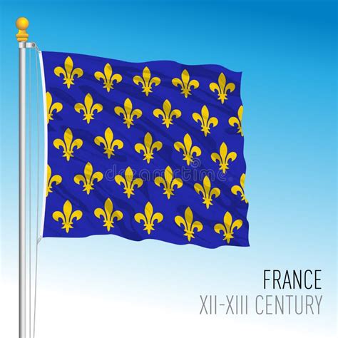 Reino Da Bandeira Histórica Francesa 1643 França Ilustração do Vetor