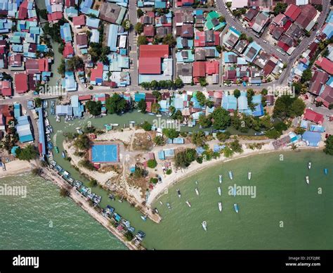 Aerial View Fishing Village At Teluk Bahang Stock Photo Alamy