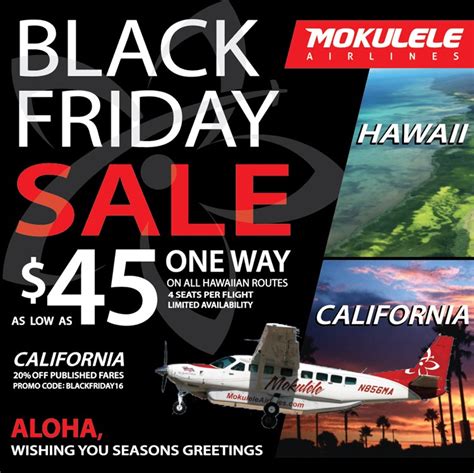 Mokulele To Offer Black Friday Fare Sale For All Hawaii And California