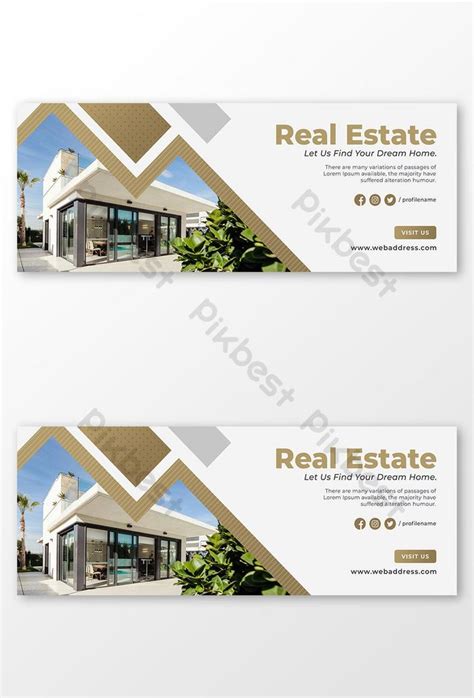 Real Estate Facebook Cover Banner Template Ai Free Download Pikbest