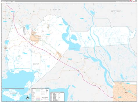 Maps Of Iberia Parish County Louisiana