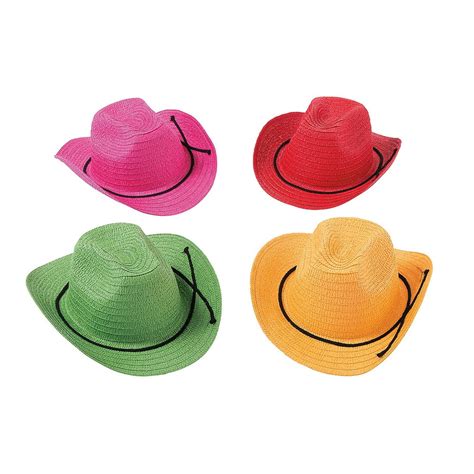 Fun Express Cowboy Hat Child Asst Colors Apparel Accessories