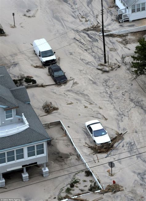 Pictured The Neighborhood Ravaged By Waves Gales And Fire That Wiped Out 111 Homes Hurricane