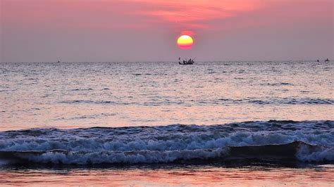 relaxing sunset at cox s bazar sea beach the longest sea beach in the world youtube