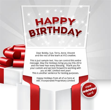 Corporate Birthday Ecards Employees And Clients Happy Birthday Cards