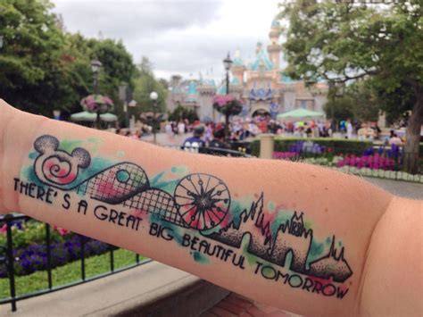 Disneyland Ink Disney Tattoo Watercolor Disney Tattoos Disney Couple