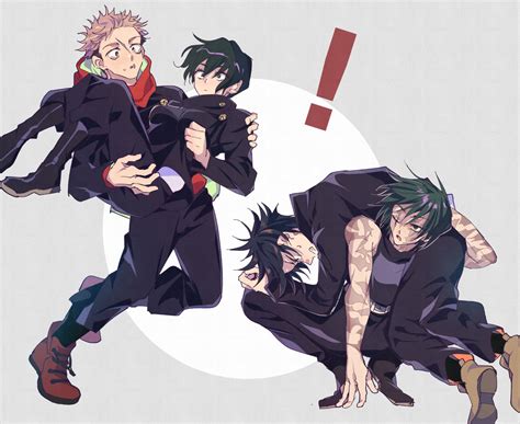 Itadori Yuuji Fushiguro Megumi Zen In Maki And Zen In Mai Jujutsu Kaisen Drawn By Shiroto