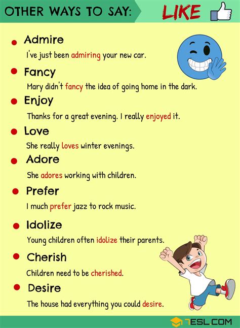 Popular synonyms for and so on and phrases with this word. Another Word for "Like" | List of 95+ Synonyms for "Like ...