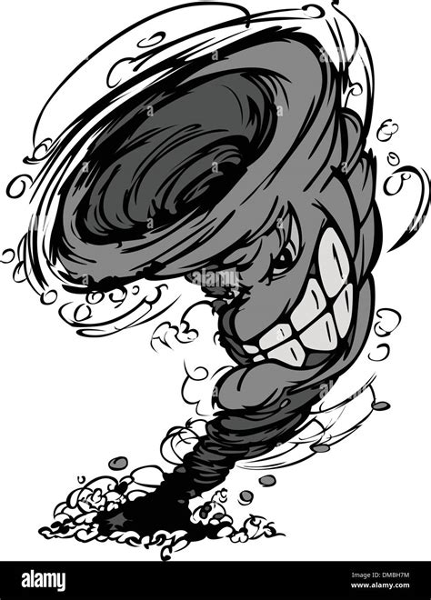 Storm Tornado Mascot Vector Cartoon Image Stock Vector Art