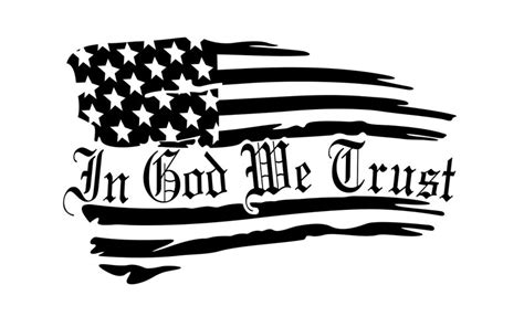 American Flag In God We Trust Vinyl Decalsticker Etsy