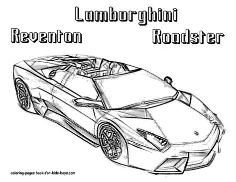 Free Printable Drawing Sheets | Car Coloring Page Lamborghini Reventon
