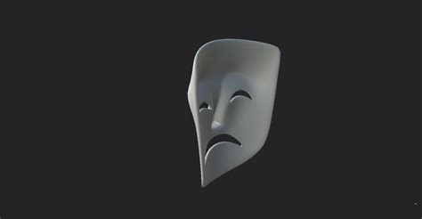 Teatro triste máscara Modelo 3D 4 fbx max obj stl Free3D