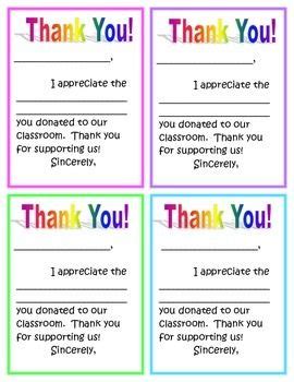 Check spelling or type a new query. Thank You Note For Classroom Donations | Teacher wish list ...