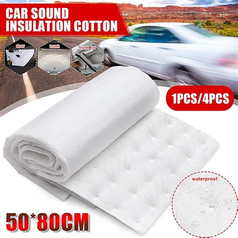 14pcs 50x80cm Car Sound Insulation Cotton Soundproofing Noise