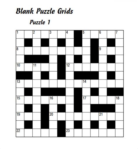 Blank Crossword Puzzle Template Template Blowout
