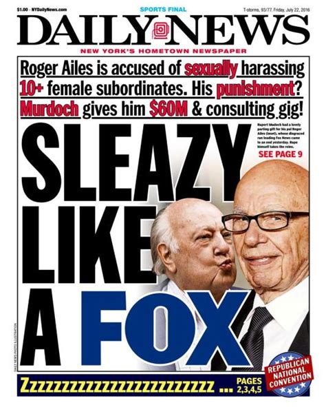 Disgraced Fox News Channel Boss Roger Ailes Dines Out While Wearing His