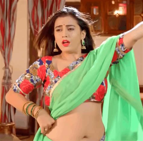 Akshara Singh Beautiful Indianbhojpuri Actress In Saree Flaunting