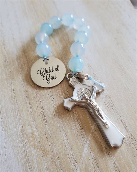 Catholic Rosary Beads Baptism T For Boys Christening T Etsy